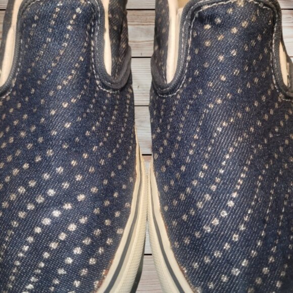 VANS - Women's 7.5 - Denim-Look Canvas Glitter Dots - Rare Style - Early 2000s - Picture 5 of 10